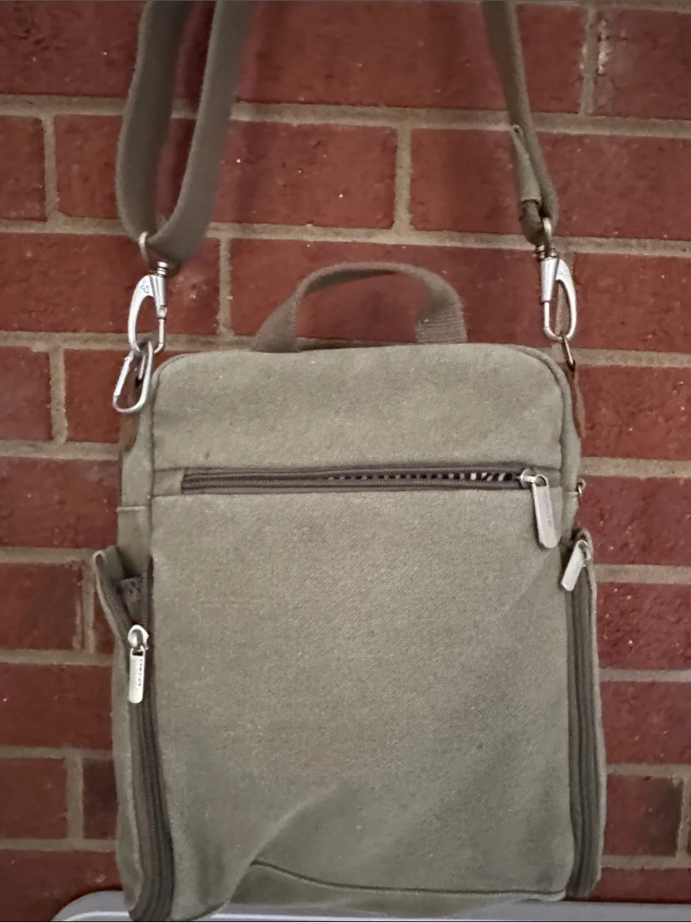 Travelon Anti-Theft Heritage Tour Bag Canvas Messenger Crossbody